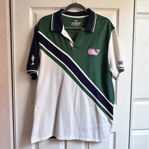Vineyard Vines 150th KY Derby Heritage Polo Shirt Men Large Jockey Stripe Whale